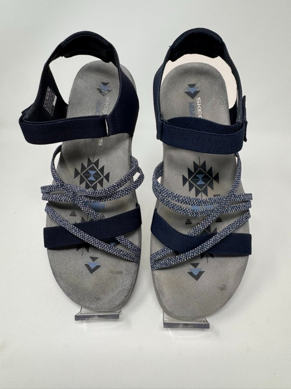 Skechers Raggae Slim Meadow Grazer Navy and Gray Sandals Size 9